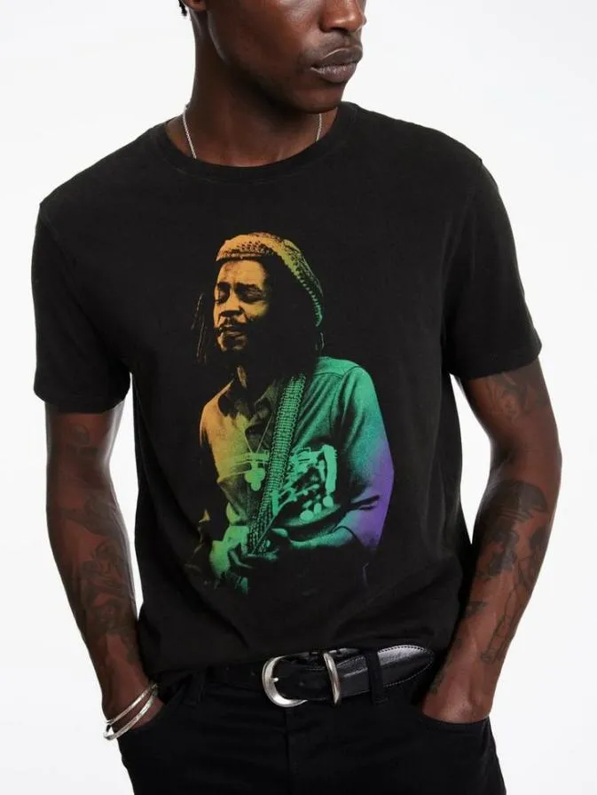 Men Graphic Tees John Varvatos PETER TOSH TEE Black