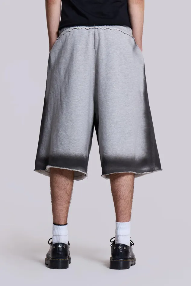 Men Grey Spray Monster Shorts Jaded London Joggers and Sweatpants