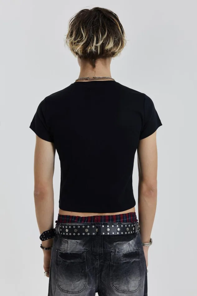 Men IQ 69 Black Shrunken Tshirt Jaded London TShirts and Vests