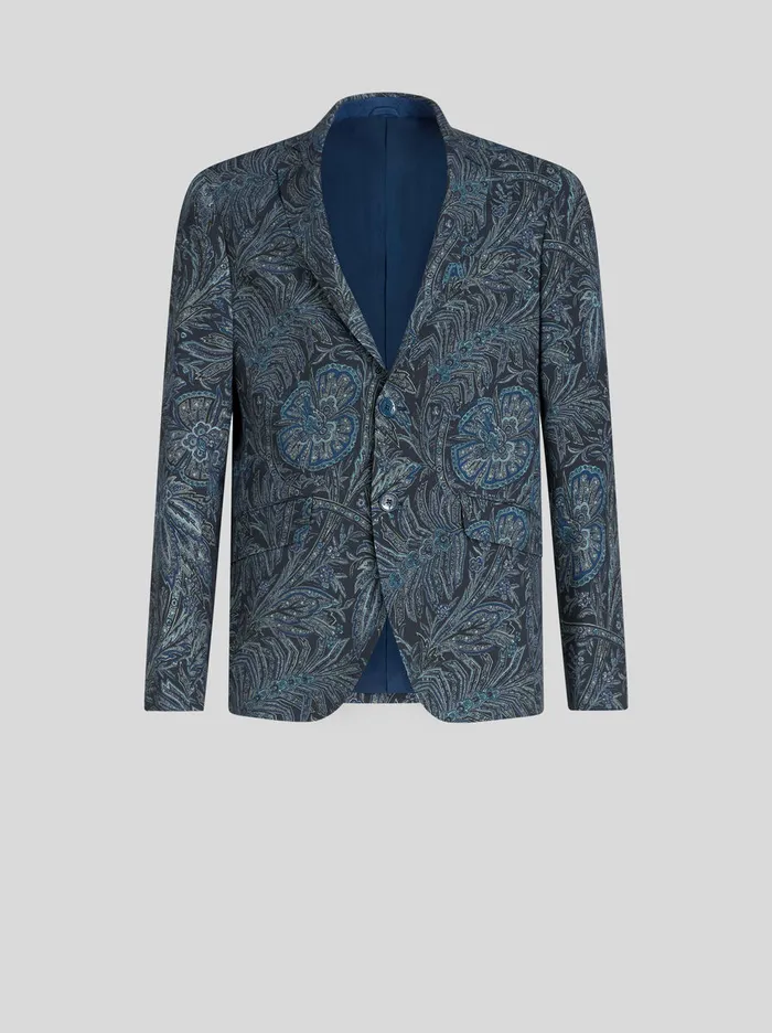 Men Jacket With Foliage Pattern Etro Jackets