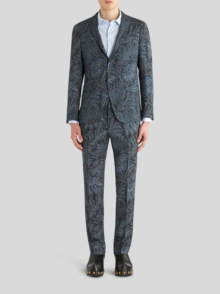 Men Jacket With Foliage Pattern Etro Jackets