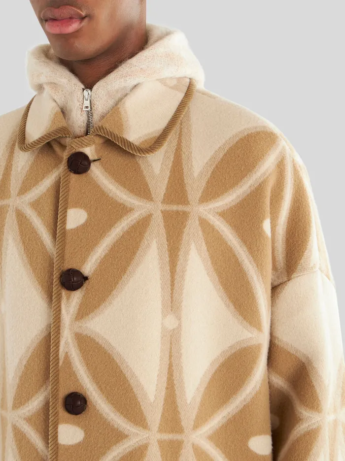 Men Jacquard Coat With Edging Etro Coats And Outerwear