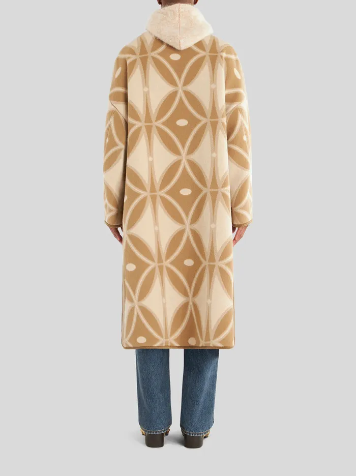 Men Jacquard Coat With Edging Etro Coats And Outerwear