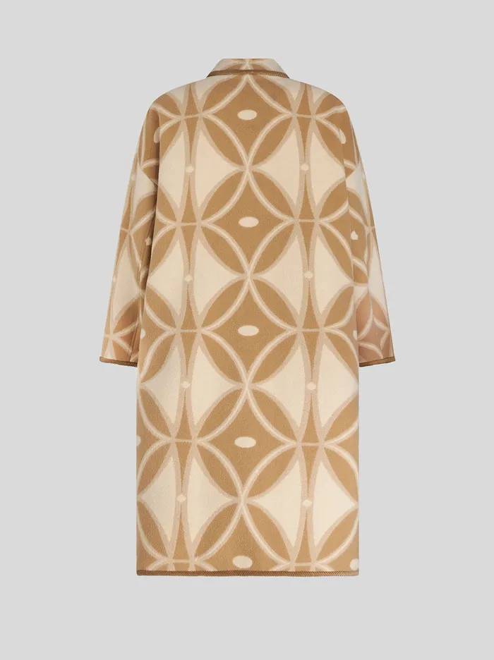 Men Jacquard Coat With Edging Etro Coats And Outerwear