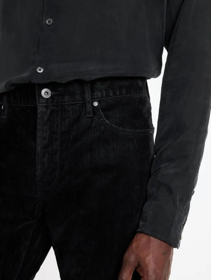 Men Jeans John Varvatos J702 8211 FLOCKED DENIM Black