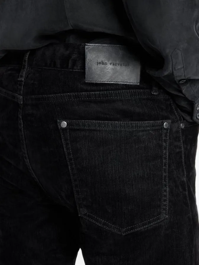 Men Jeans John Varvatos J702 8211 FLOCKED DENIM Black