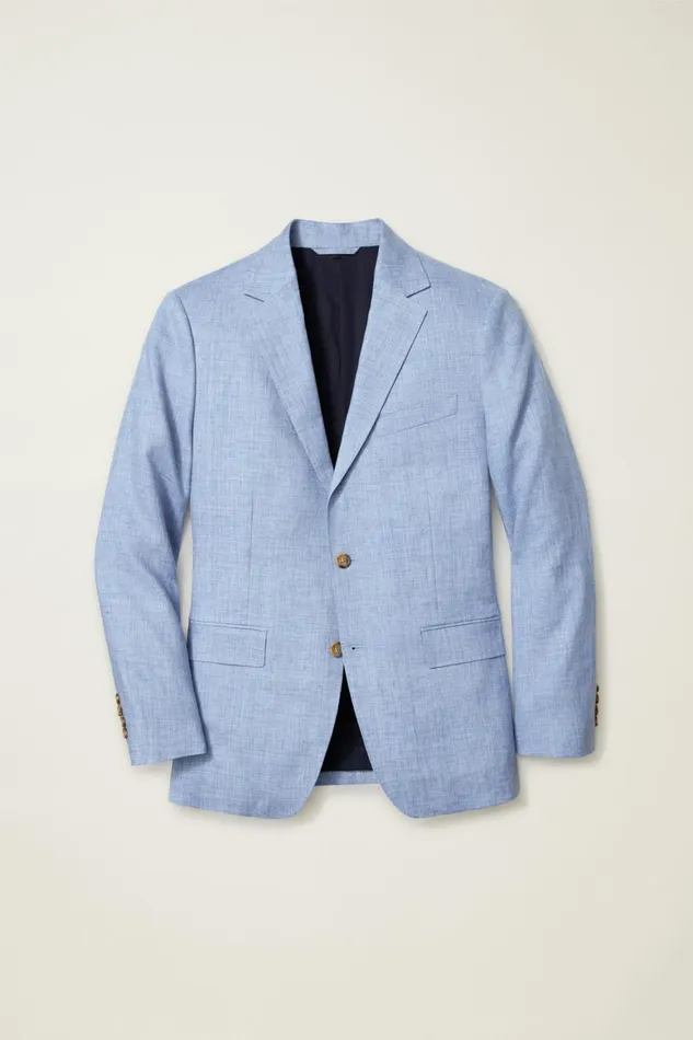 Men Jetsetter Italian Linen Blazer Light Blue Bonobos Blazers and Sport Coats