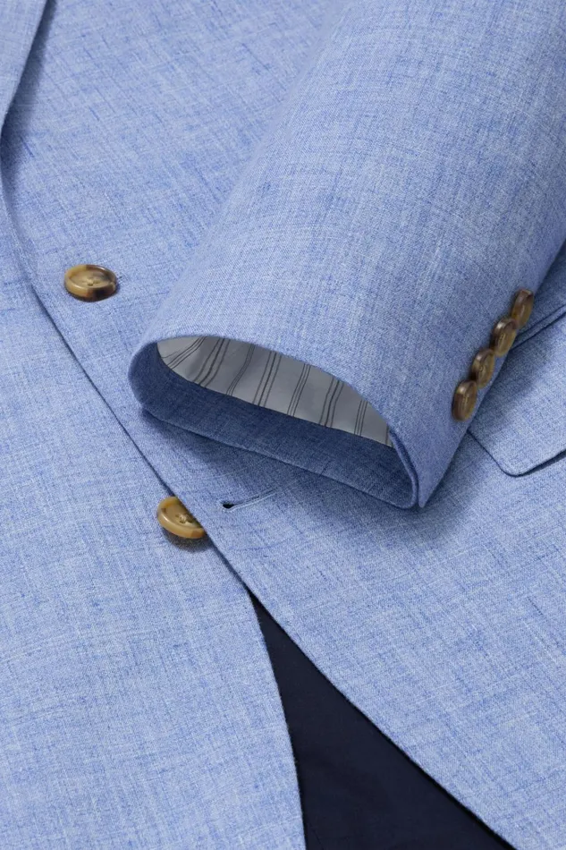 Men Jetsetter Italian Linen Blazer Light Blue Bonobos Blazers and Sport Coats
