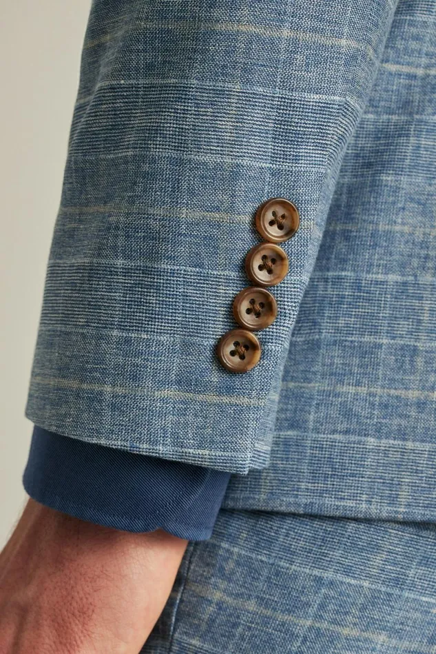 Men Jetsetter Italian Wool Blazer Blue Glen Check Bonobos Blazers and Sport Coats