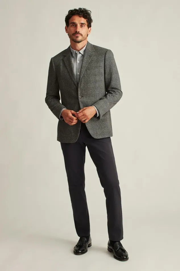 Men Jetsetter Knit Blazer Charcoal Check Bonobos Blazers and Sport Coats