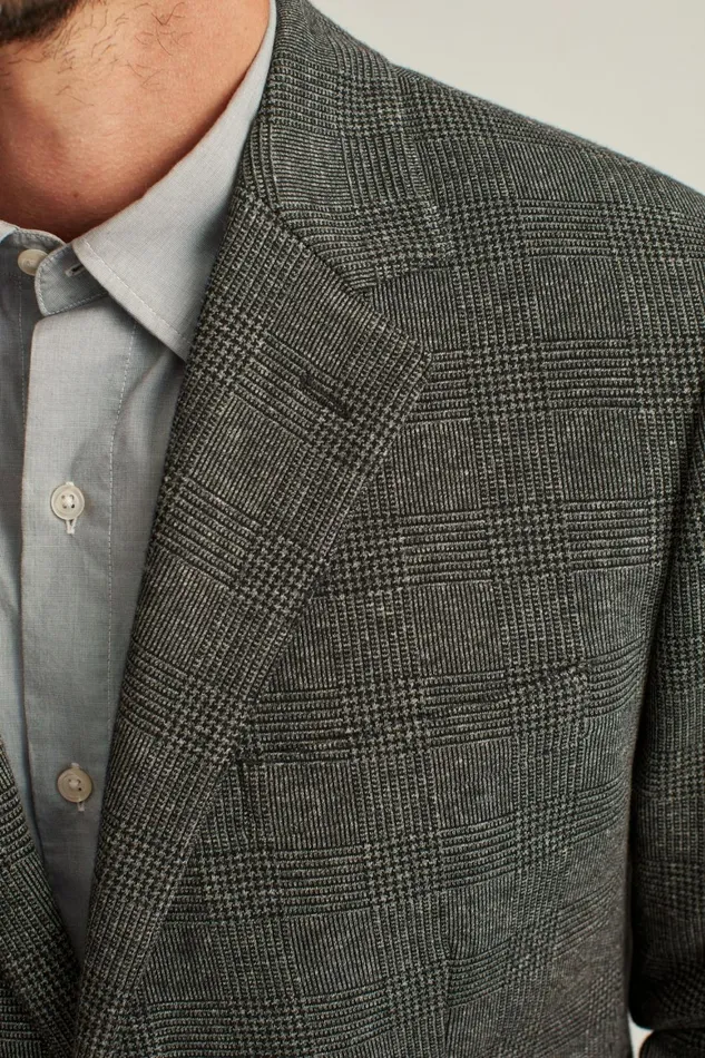Men Jetsetter Knit Blazer Charcoal Check Bonobos Blazers and Sport Coats