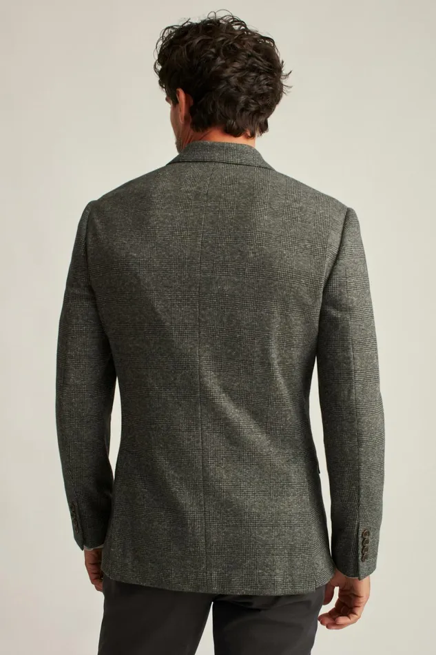 Men Jetsetter Knit Blazer Charcoal Check Bonobos Blazers and Sport Coats