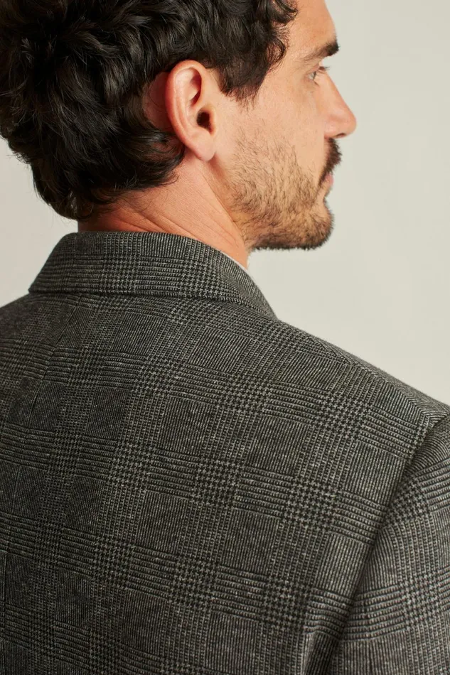 Men Jetsetter Knit Blazer Charcoal Check Bonobos Blazers and Sport Coats