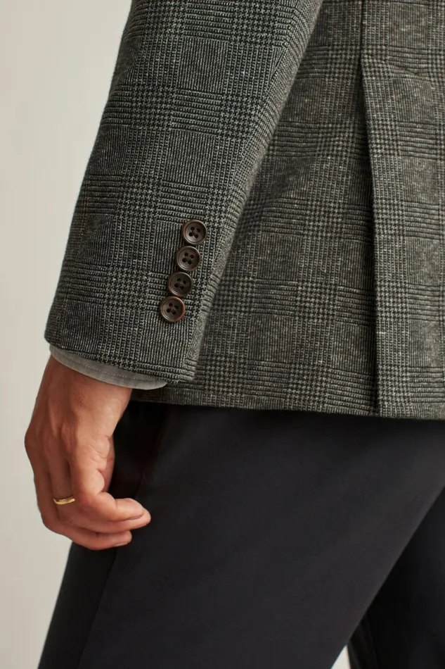 Men Jetsetter Knit Blazer Charcoal Check Bonobos Blazers and Sport Coats