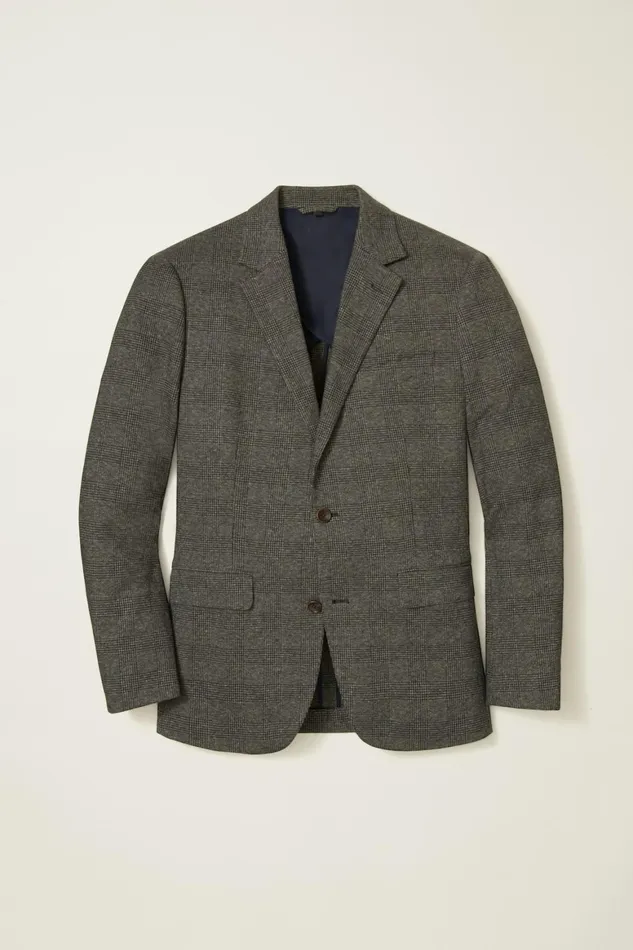 Men Jetsetter Knit Blazer Charcoal Check Bonobos Blazers and Sport Coats