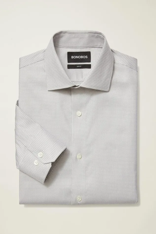 Men Jetsetter Stretch Dress Shirt Grey Texture Bonobos Business Casual Shirts