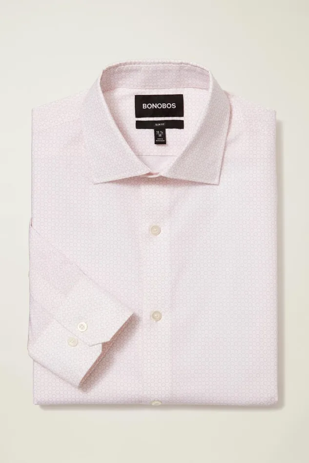 Men Jetsetter Stretch Dress Shirt Lavender Stencil Geo Bonobos Business Casual Shirts