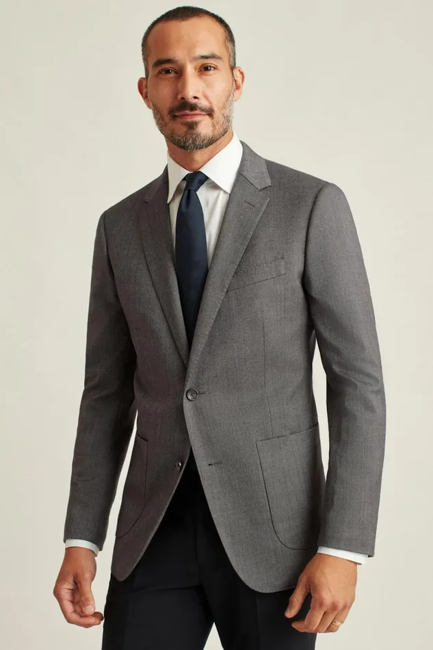 Men Jetsetter Stretch Italian Wool Blazer Grey Bonobos Blazers and Sport Coats