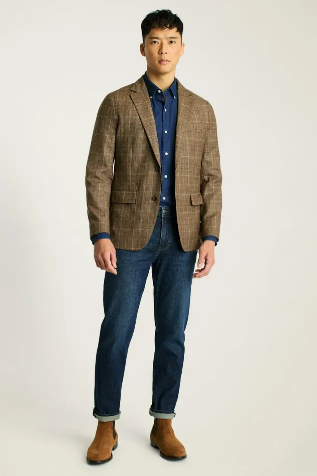 Men Jetsetter Unconstructed Blazer Chestnut Glen Plaid Bonobos Blazers and Sport Coats Men Jetsetter Unconstructed Blazer Chestnut Glen Plaid Bonobos Blazers and Sport Coats