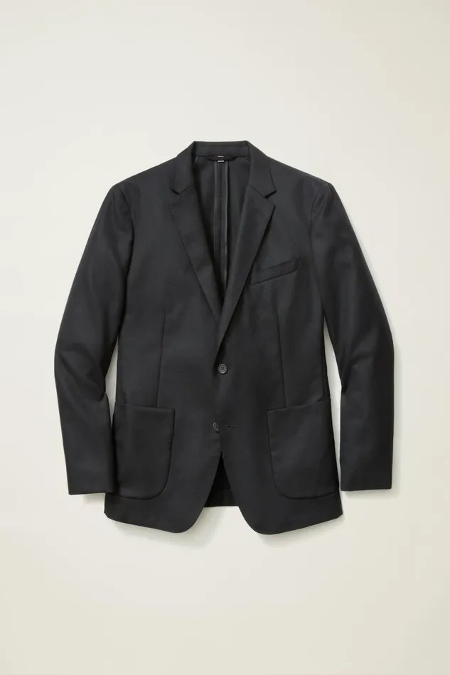 Men Jetsetter Unconstructed Italian Wool Blazer Black Bonobos Blazers and Sport Coats