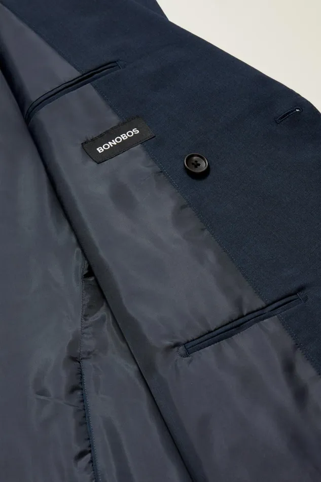 Men Jetsetter Wool Double Breasted Blazer Light Navy Bonobos Blazers and Sport Coats