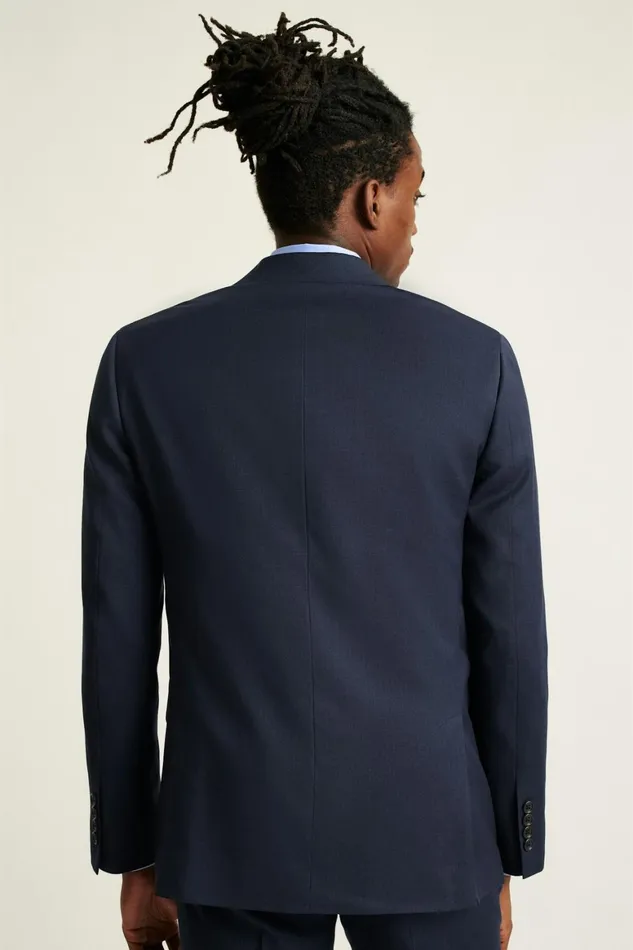 Men Jetsetter Wool Double Breasted Blazer Light Navy Bonobos Blazers and Sport Coats
