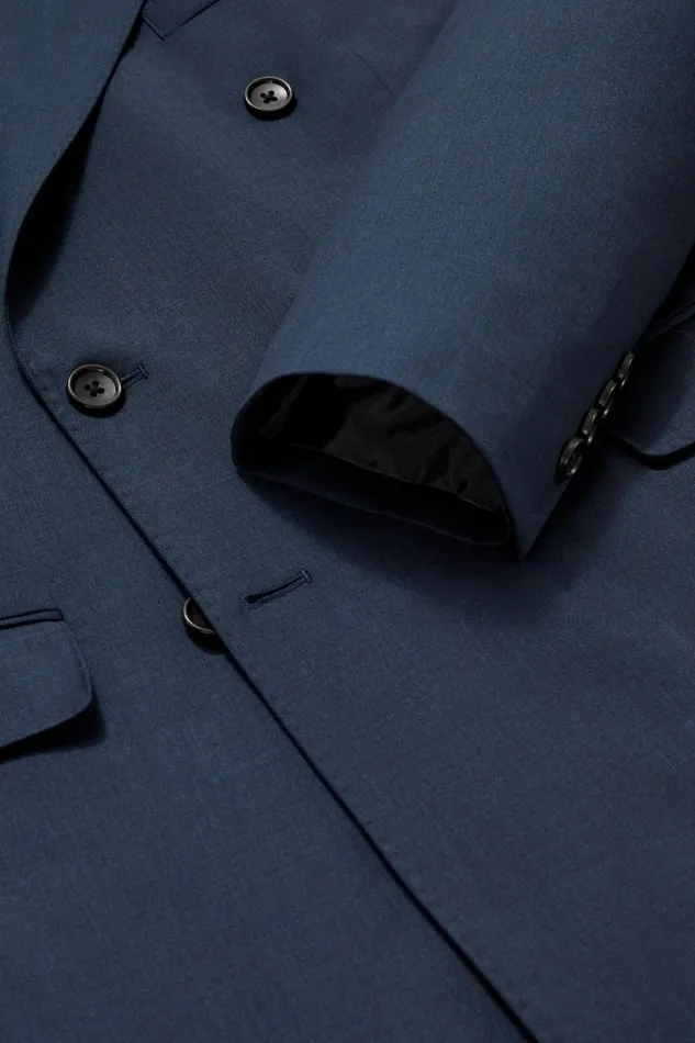 Men Jetsetter Wool Double Breasted Blazer Light Navy Bonobos Blazers and Sport Coats