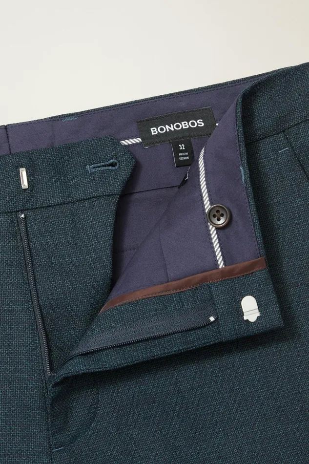 Men Jetsetter Wool Dress Pant Dark Green Basketweave Bonobos Dress Pants