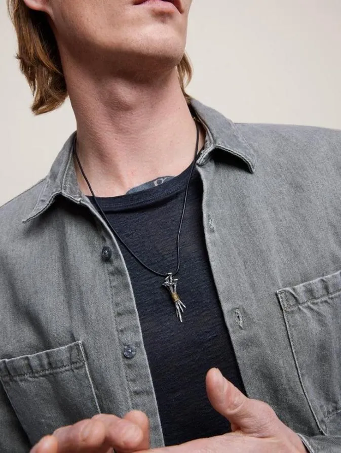 Men Jewelry John Varvatos NAIL PENDANT NECKLACE Silver