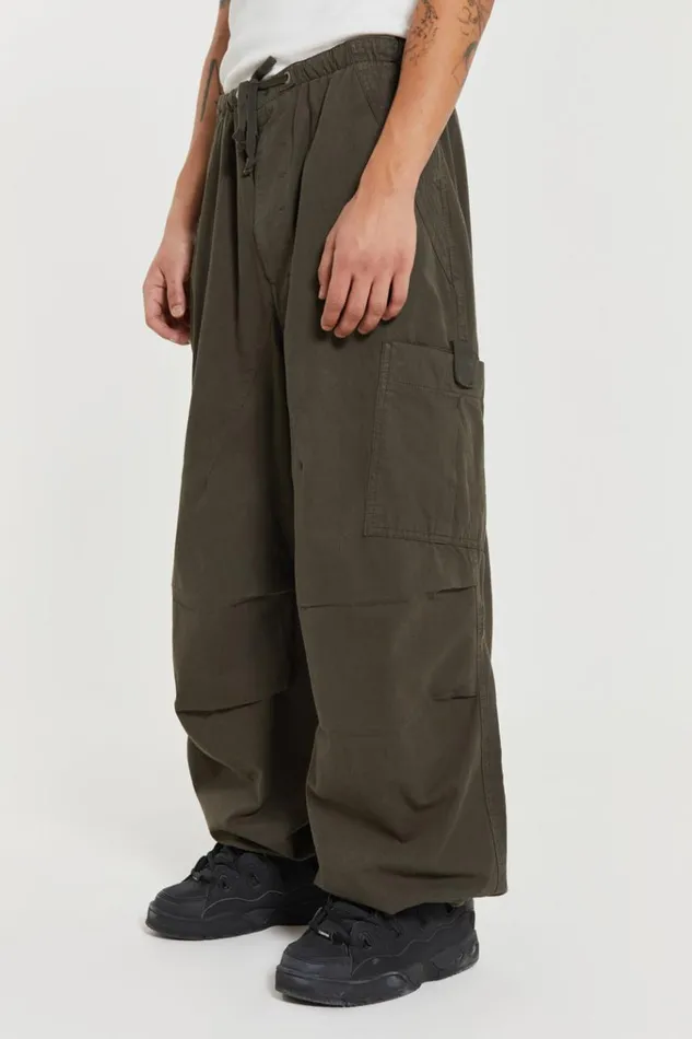 Men Khaki Parachute Cargo Pants Jaded London Parachute Pants