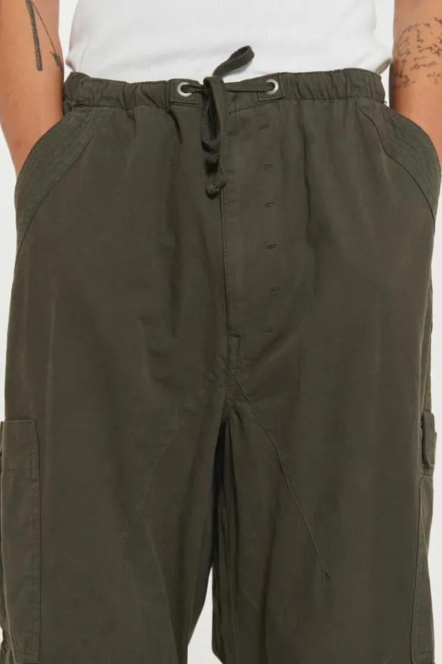 Men Khaki Parachute Cargo Pants Jaded London Parachute Pants