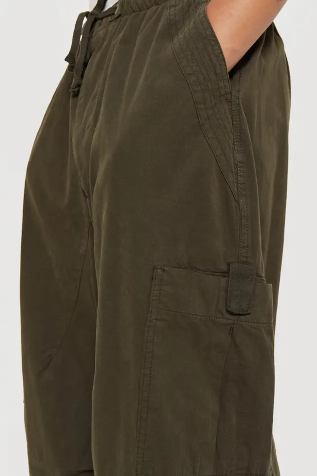 Men Khaki Parachute Cargo Pants Jaded London Parachute Pants