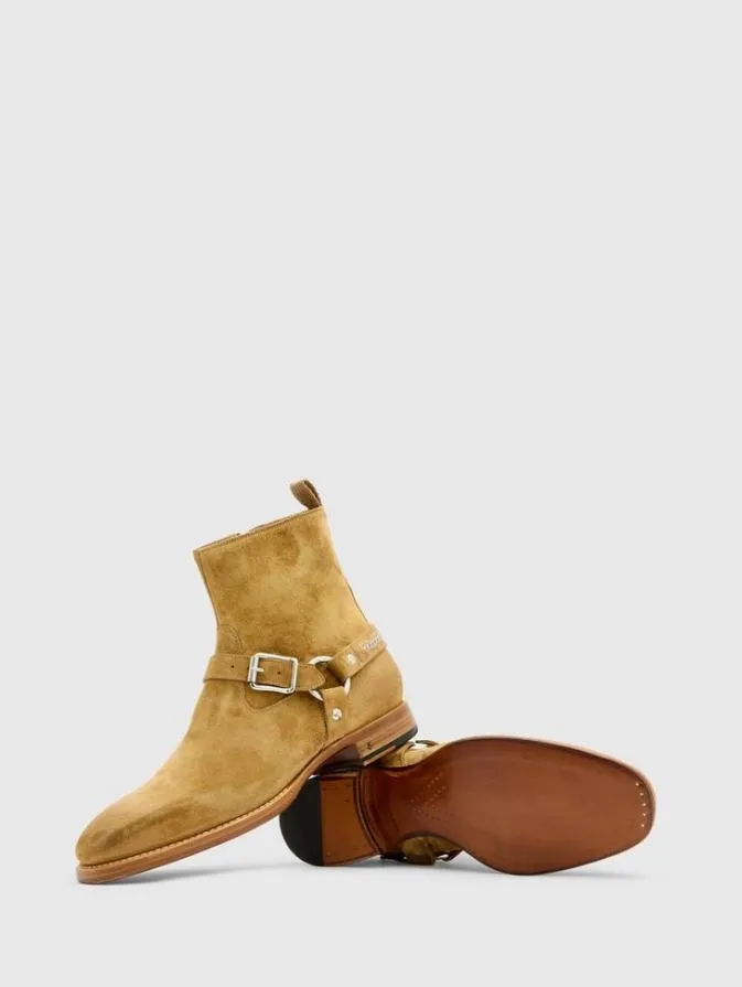 Men Leather Boots John Varvatos REGENT HARNESS BOOT Milktan