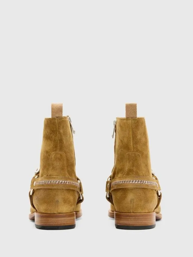 Men Leather Boots John Varvatos REGENT HARNESS BOOT Milktan