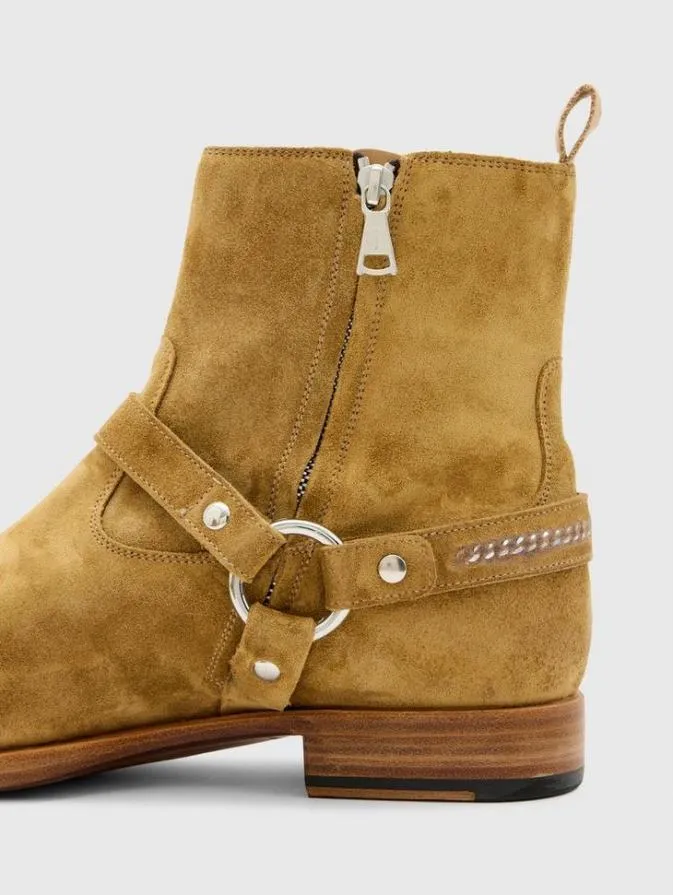 Men Leather Boots John Varvatos REGENT HARNESS BOOT Milktan