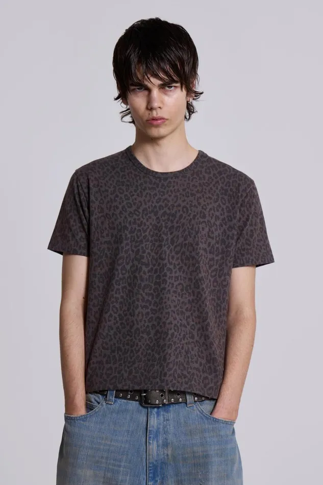 Men Leopard Fade Tee Jaded London TShirts and Vests