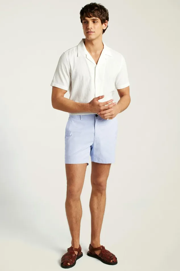 Men Lightweight Chino Short Sky White Stripe Bonobos Chino Shorts