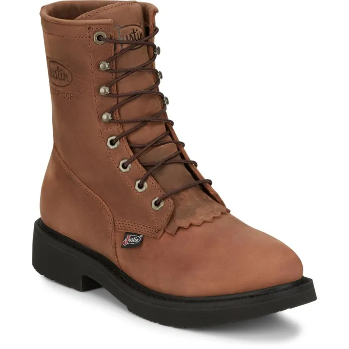 MEN Livestock 8034 Waterproof Aged Bark Justin Boots Work