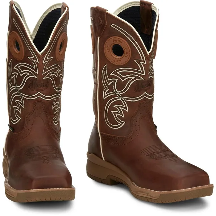 MEN Nitread 11034 Waterproof Nano Comp Toe Spice Justin Boots Work