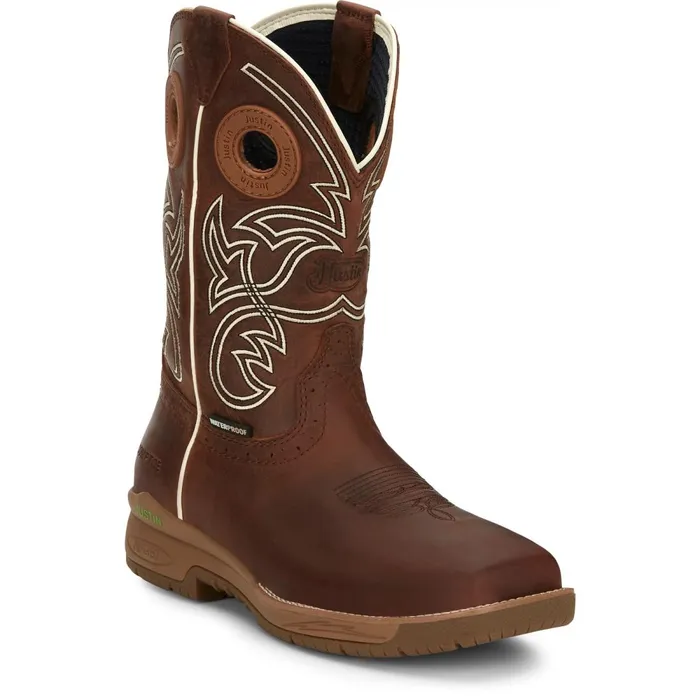 MEN Nitread 11034 Waterproof Nano Comp Toe Spice Justin Boots Work