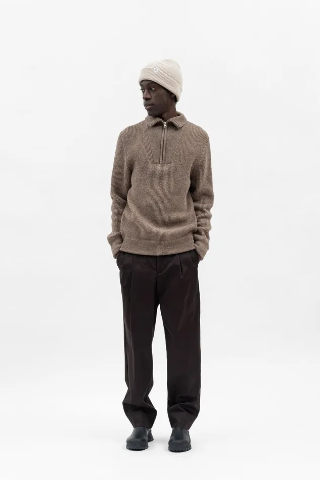 Men Norse Projects Beanies Merino Lambswool Rib N Logo Beanie Black