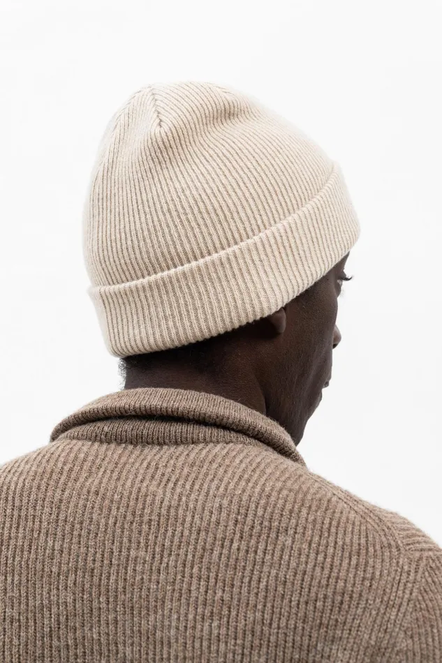 Men Norse Projects Beanies Merino Lambswool Rib N Logo Beanie Black