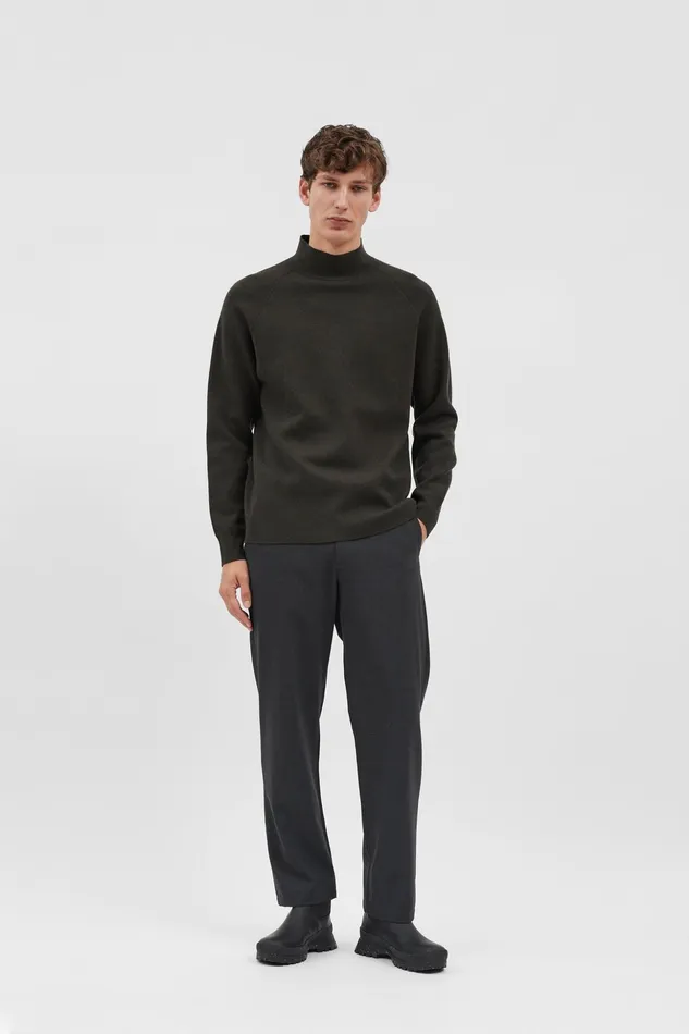 Men Norse Projects Knitwear Bruce Milano Mock Neck Beech Green