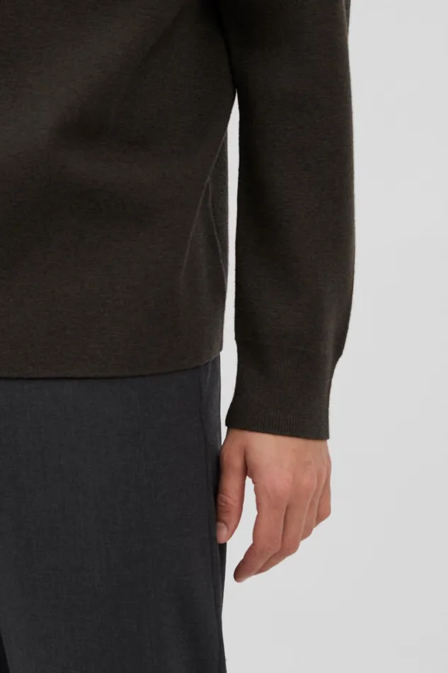 Men Norse Projects Knitwear Bruce Milano Mock Neck Beech Green