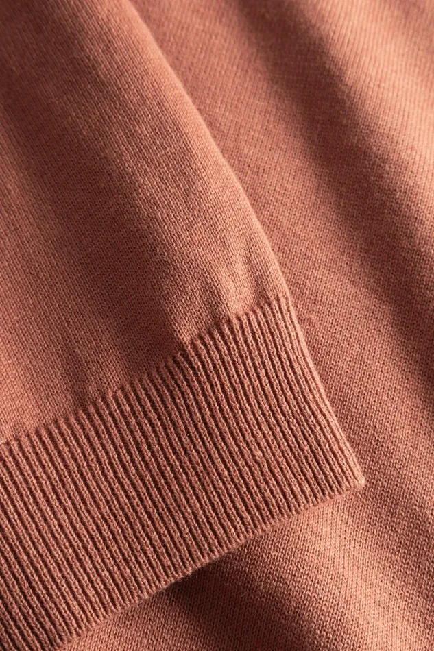 Men Norse Projects Knitwear Leif Cotton Linen Polo Red Clay
