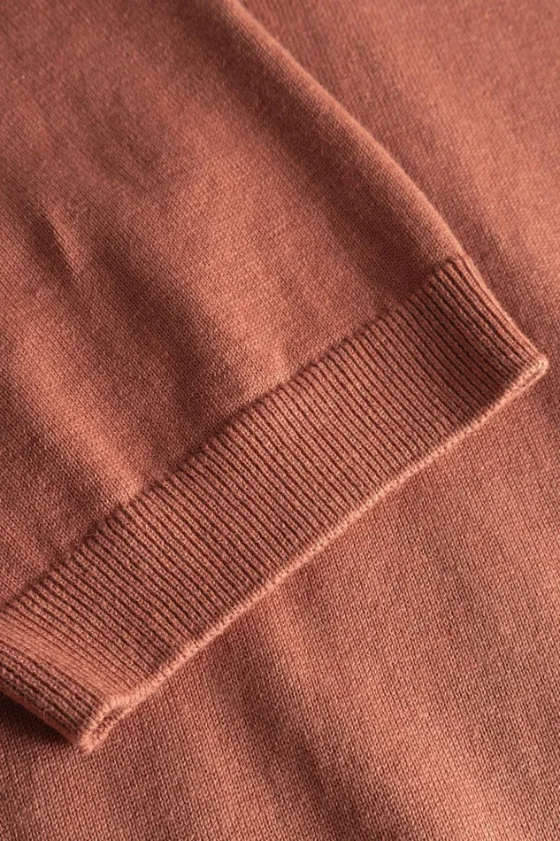 Men Norse Projects Knitwear Leif Cotton Linen Polo Red Clay