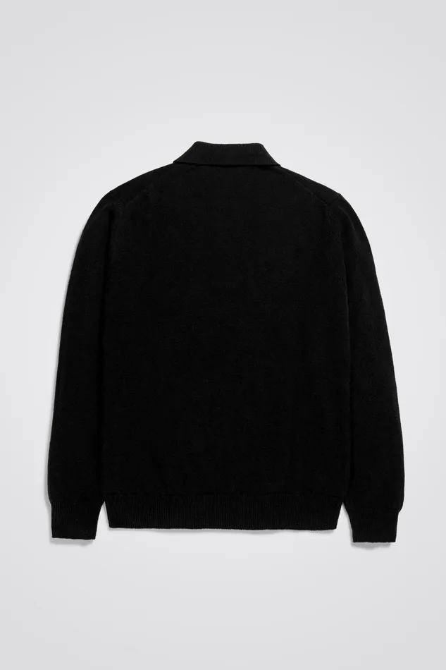 Men Norse Projects Knitwear Marco Merino Lambswool Polo Black