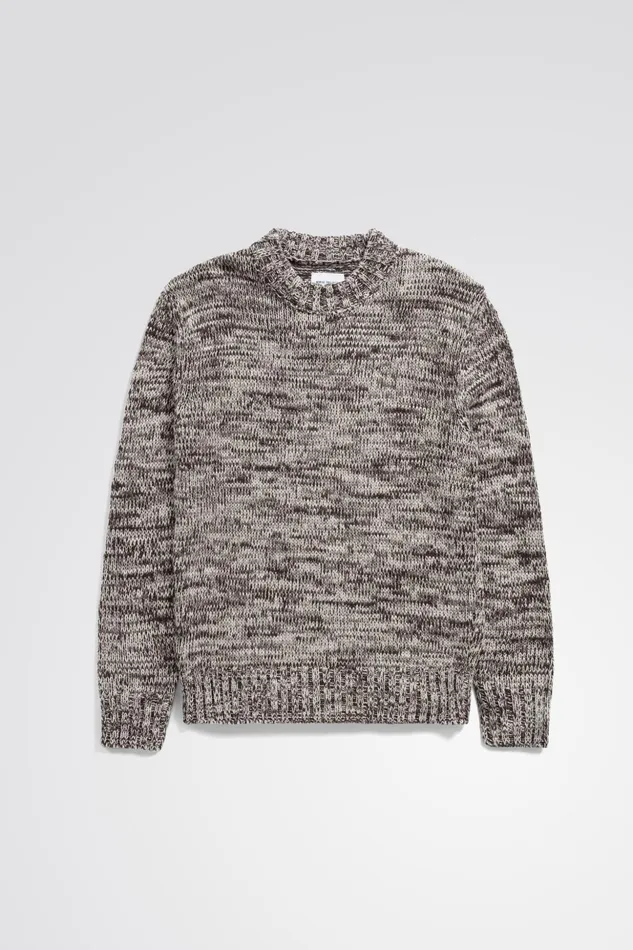 Men Norse Projects Knitwear Rasmus Cotton Mouline Sweater Espresso