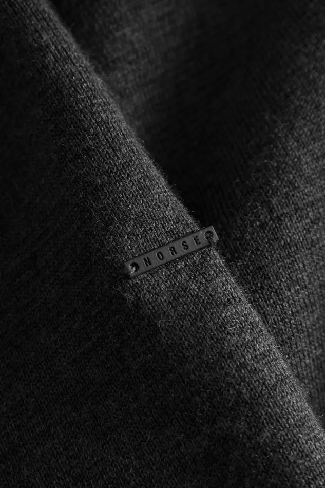 Men Norse Projects Knitwear Tech Merino Milano Crew Charcoal Melange
