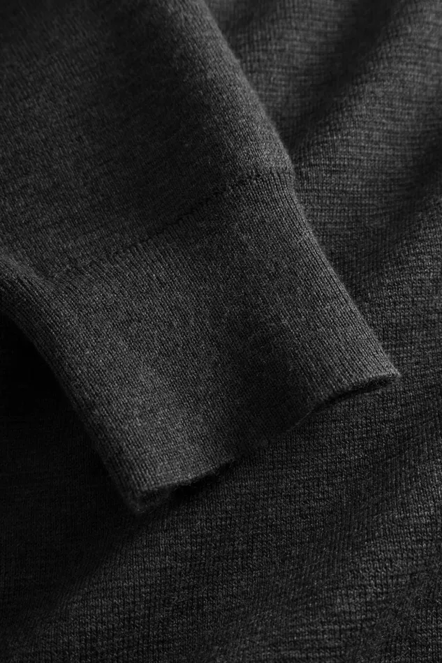 Men Norse Projects Knitwear Tech Merino Milano Crew Charcoal Melange